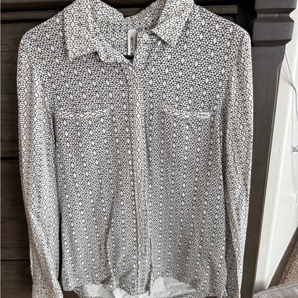RVCA Geometric Black and White Shirt